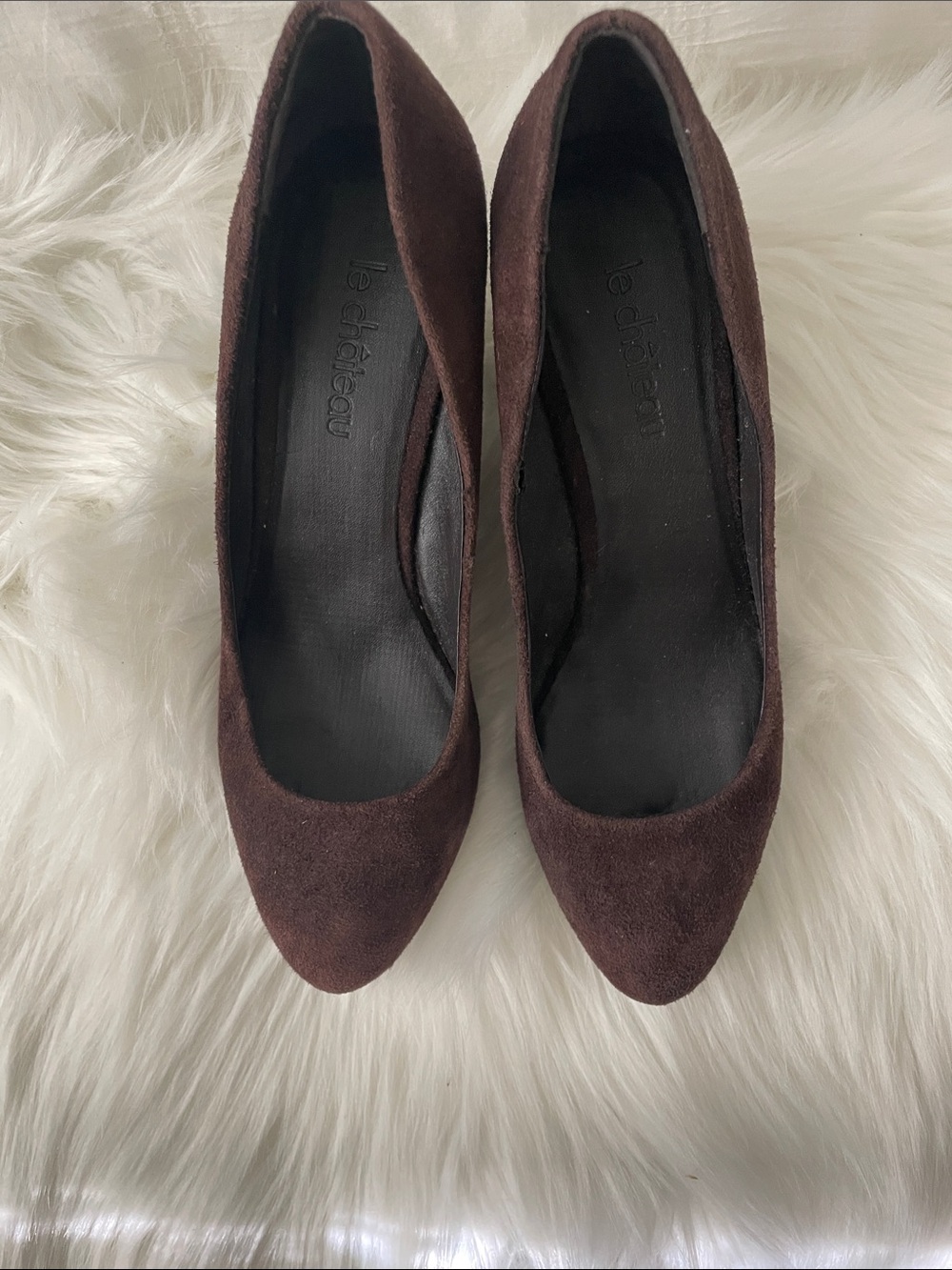 NWT - Le Chateu Brown Suede Wedge - Sz7 - Picture 4 of 7